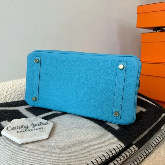 Hermes Birkin 30 Togo Blue de Nord GHW - Picture 6 of 12